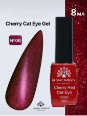 Gel Polish Cat's Eye Cherry Red