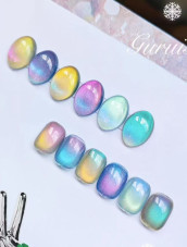 Гель лак кошачий глаз Aurora Magic